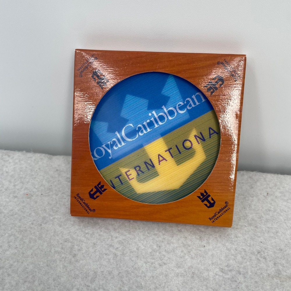 Royal Caribbean International Souvenir Coaster Set Anchor Logo Cruise Ship Boxed